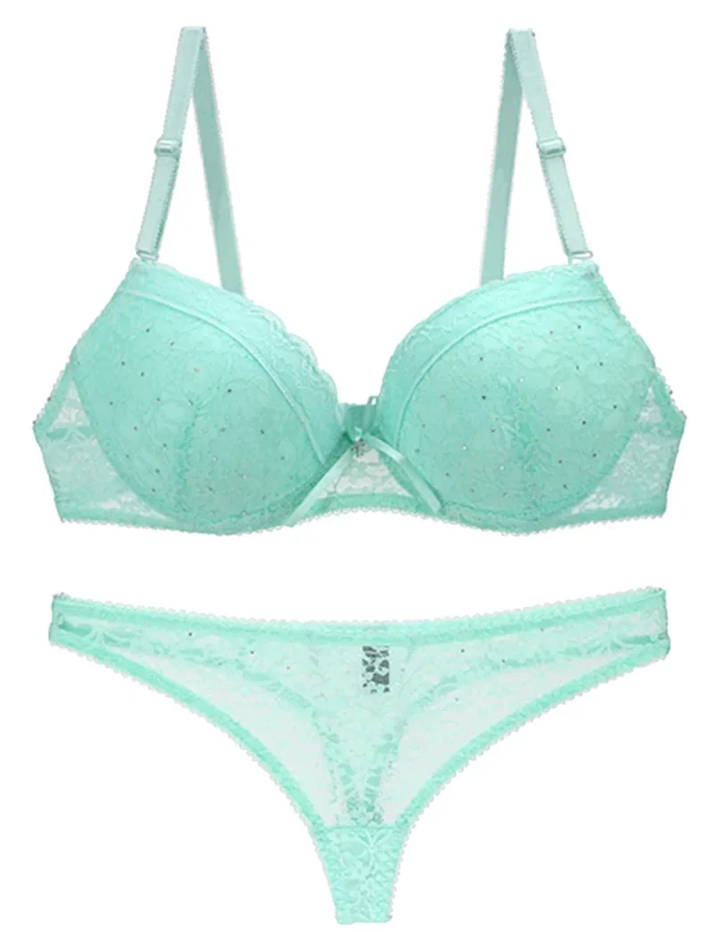 Сет танга гаће и грудњак са жицом 28А – 52G – зелена, 28a