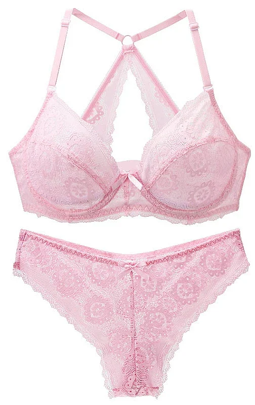 Сет гаће и грудњак са жицом 28А – 52G – роза, 28a
