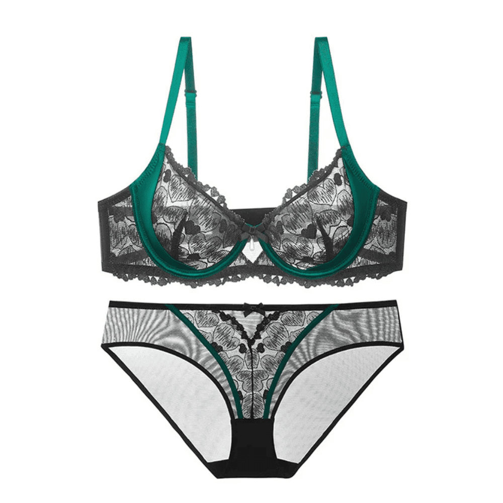 Сет грудњак са жицом и гаће  28А – 52G – зелена, 28a